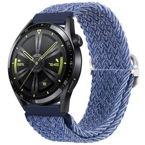 BStrap Braid Nylon remienok na Huawei Watch GT2 42mm, blue white (SSG034C0107)