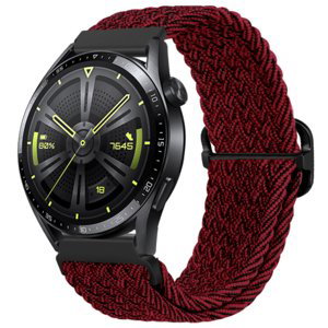 BStrap Braid Nylon remienok na Huawei Watch GT3 42mm, red black (SSG034C0308)
