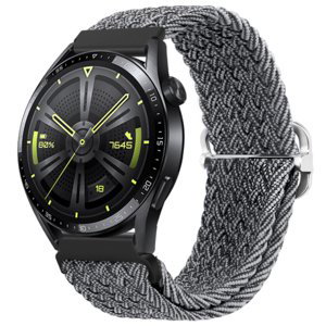 BStrap Braid Nylon remienok na Huawei Watch GT 42mm, gray black (SSG035C0402)