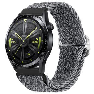 BStrap Braid Nylon remienok na Xiaomi Watch S1 Active, gray black (SSG035C0411)