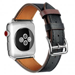 Apple Watch Leather Rome 42/44/45mm remienok, Black (SAP002C05)