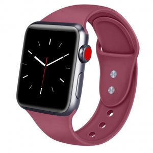 BStrap Soft Silicone remienok na Apple Watch 38/40/41mm, Red Wine (SAP008C09)