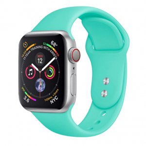 BStrap Soft Silicone remienok na Apple Watch 42/44/45mm, Mint Green (SAP008C16)