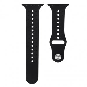 BStrap Silicone Sport remienok na Apple Watch 38/40/41mm, Black (SAP007C01)