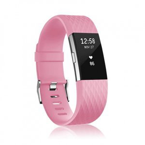 BStrap Silicone Diamond (Small) remienok na Fitbit Charge 2, pink (SFI002C26)