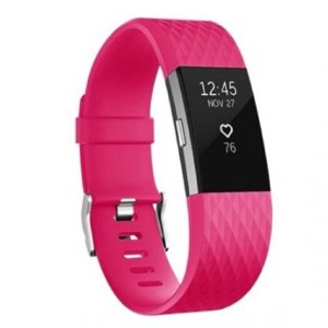 BStrap Silicone Diamond (Small) remienok na Fitbit Charge 2, dark pink (SFI002C21)