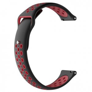 BStrap Silicone Sport remienok na Samsung Galaxy Watch 42mm, black/red (SXI001C0303)