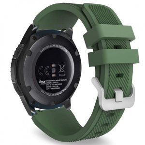 BStrap Silicone Sport remienok na Samsung Galaxy Watch 3 45mm, dark green (SSG006C0701)