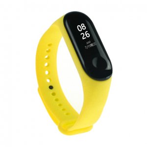 BStrap Silicone remienok na Xiaomi Mi Band 3/4, yellow (SXI006C13)