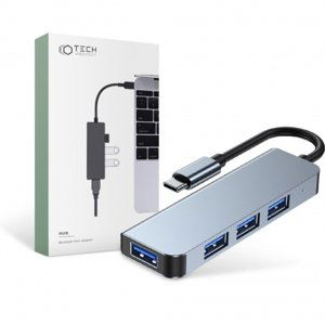 Tech-Protect V1 HUB adaptér 4x USB, sivý