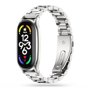 Tech-Protect Stainless remienok na Xiaomi Mi Band 7, silver