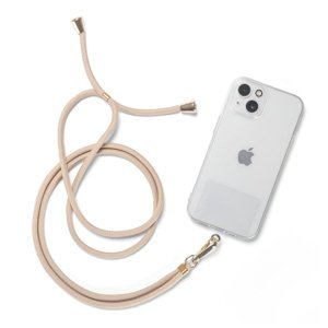 Tech-Protect Chain šnúrka na mobil, béžová/zlatá