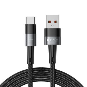 Tech-Protect Ultraboost kábel USB / USB-C 66W 6A 2m, šedý