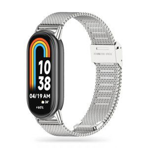 Tech-Protect Milanese remienok na Xiaomi Smart Band 8, silver