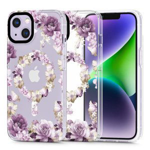 Tech-Protect Magmood MagSafe kryt na iPhone 14, rose floral