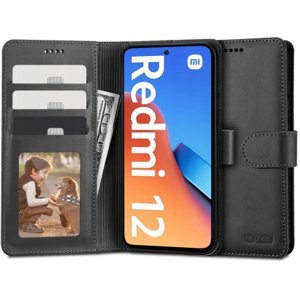 Tech-Protect Wallet knižkové puzdro na Xiaomi Redmi 12, čierne