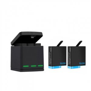 Telesin 3-slot charger box nabíjačka na GoPro Hero 8 + 2 batérie (GP-BNC-801)