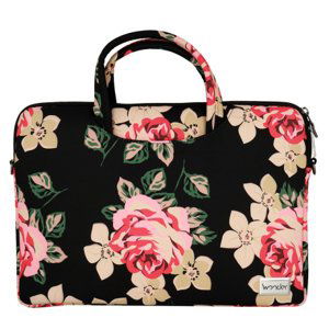 MG Wonder Briefcase taška na notebook 15-16'' black and roses (TOP878926)