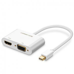 Ugreen MD108 adaptér HDMI / VGA - mini DP 4K, biely (MD108 10427)