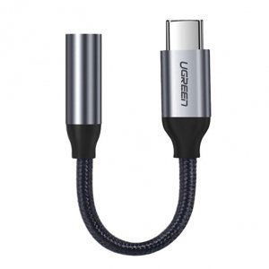 Ugreen AV142 adaptér 3,5mm jack / USB-C 10cm, sivý (30632)