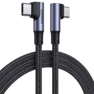 Ugreen Elbow kábel USB-C / USB-C QC PD 100W 5A 1m, čierny (US335)