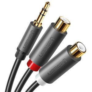 Ugreen AV109 audio adaptér 3.5mm mini jack / 2x RCA, šedý (AV109)