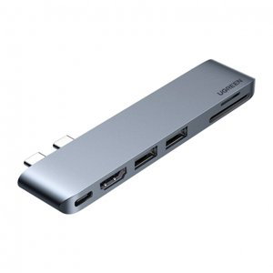 Ugreen CM380 USB-C HUB adaptér pre MacBook Air / Pro, šedý (80856)