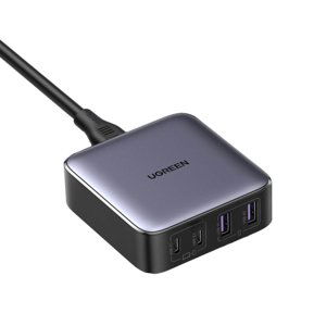 Ugreen CD327 GaN sieťová nabíjačka 2x USB / 2x USB-C 65W, šedá (CD327)