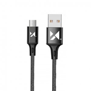 MG kábel USB / micro USB 2.4A 1m, čierny (WUC-M1B)