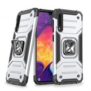 MG Ring Armor plastový kryt na Samsung Galaxy A51, strieborný