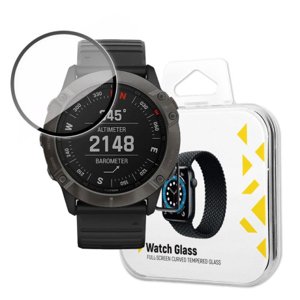 MG Watch Glass ochranné sklo na Garmin Fenix 6 Pro, čierne