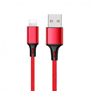 MG kábel USB / Lightning 2.4A 1m, červený