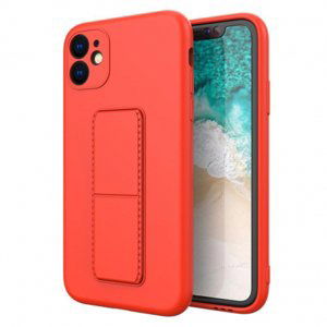 MG Kickstand silikónový kryt na iPhone 7/8/SE 2020, červený