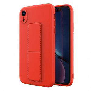 MG Kickstand silikónový kryt na iPhone XR, červený