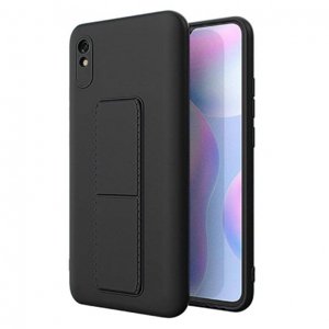 MG Kickstand silikónový kryt na Xiaomi Redmi 9A, čierny