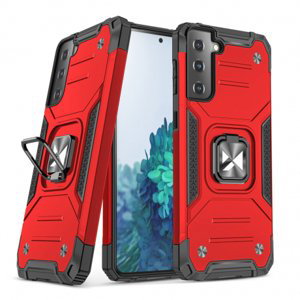 MG Ring Armor plastový kryt na Samsung Galaxy S21 FE, červený