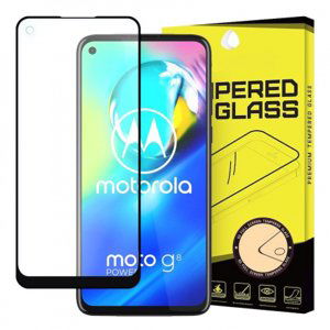 MG Full Glue Super Tough ochranné sklo na Motorola Moto G8 Power, čierne