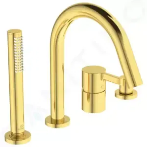 Ideal Standard Joy - Batéria na okraj vane, 4-otvorová inštalácia, Brushed Gold - BC789A2