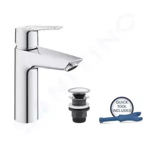 Grohe QuickFix Start - Umývadlová batéria s výpustom Push-Open, studený štart, chróm - 23746002