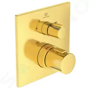 Ideal Standard CeraTherm - Termostatická vaňová batéria pod omietku, Brushed Gold - A7522A2