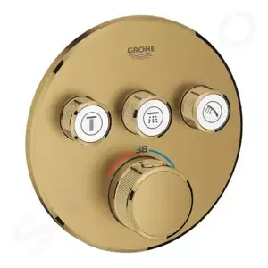 Grohe Grohtherm SmartControl - Termostatická sprchová podomietková batéria, 3 ventily, kefovaný Cool - 29121GN0