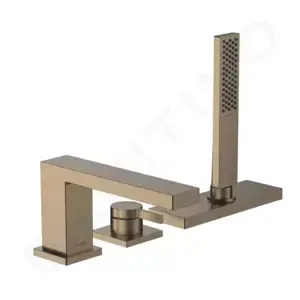 Hansgrohe Tecturis E - Batéria na okraj vane, 3-otvorová inštalácia, sBox, kefovaný bronz - 73443140