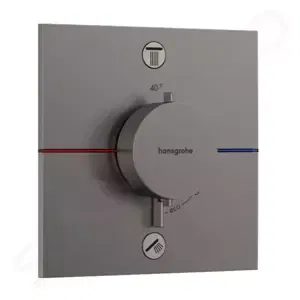 Hansgrohe ShowerSelect Comfort - Termostatická batéria pod omietku, na 2 spotrebiče, kefovaný čierny - 15572340