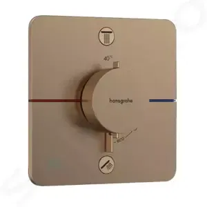 Hansgrohe ShowerSelect Comfort - Termostatická batéria pod omietku, na 2 spotrebiče, kefovaný bronz - 15583140