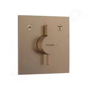 Hansgrohe DuoTurn E - Batéria pod omietku, na 2 spotrebiče, kefovaný bronz - 75417140