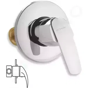 Novaservis Metalia 56 - Batéria pod omietku s telesom, chróm - 56050,0