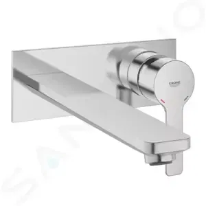 Grohe Lineare - Umývadlová batéria L pod omietku, 2-otvorová inštalácia, supersteel - 23444DC1