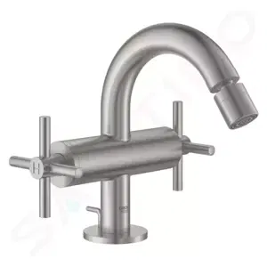 Grohe Atrio - Bidetová batéria s výpustom, veľkosť M, supersteel - 24027DC3