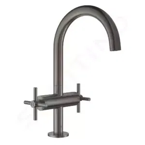 Grohe Atrio - Umývadlová batéria s výpustom a otočným výtokom, veľkosť L kefovaný Hard Graphite - 21019AL3