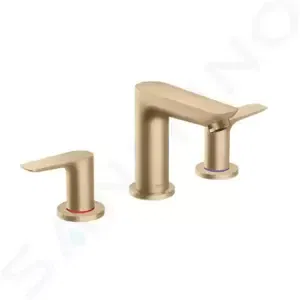 Hansgrohe Talis E - Umývadlová batéria s výpusťou, 3-otvorová inštalácia, kefovaný bronz - 71733140